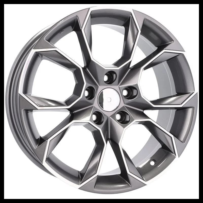 4 jantes 8.0 18 5x112 design skoda odlew niskociśnieniowy gris brillant