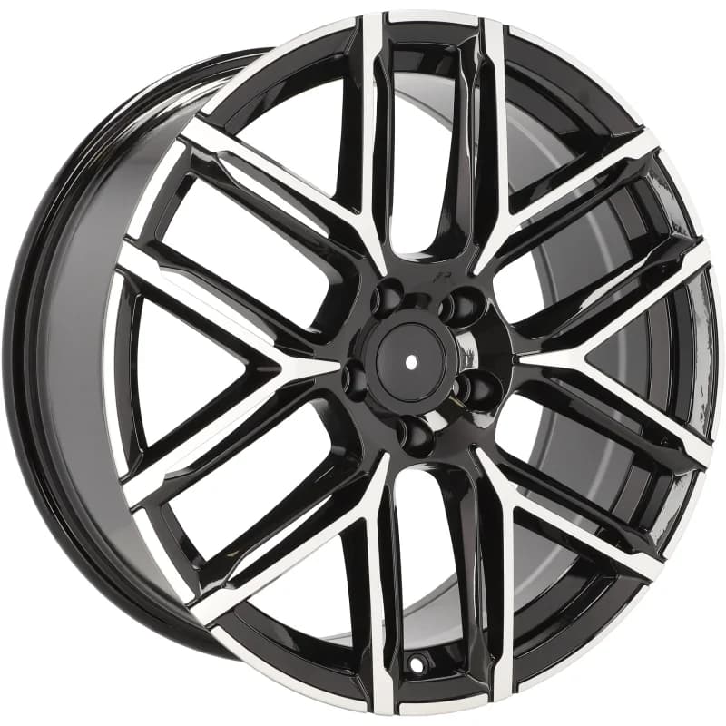 4 jantes 9.5 21 5x112 design audi fluotournage noir brillant