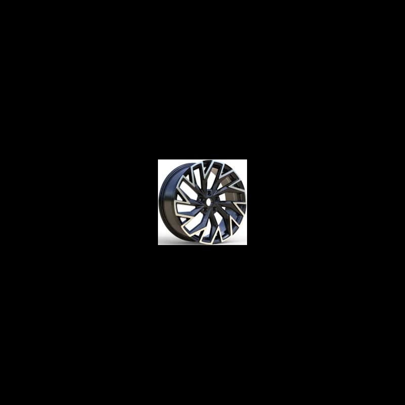 4 jantes 8.0 19 5x112 design skoda fluotournage noir brillant