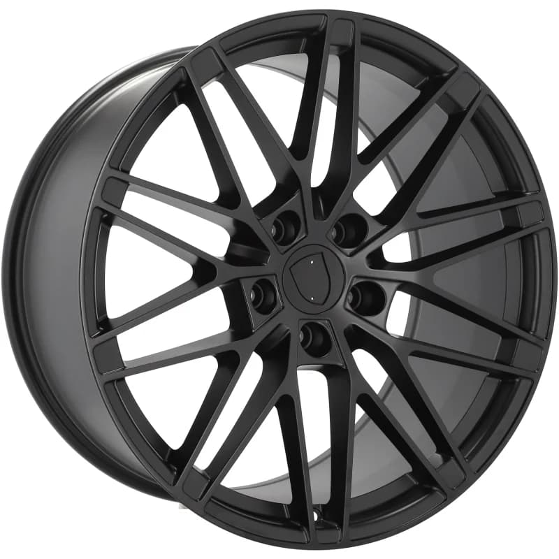 4 jantes 8.5 21 5x130 design porsche fluotournage noir mat