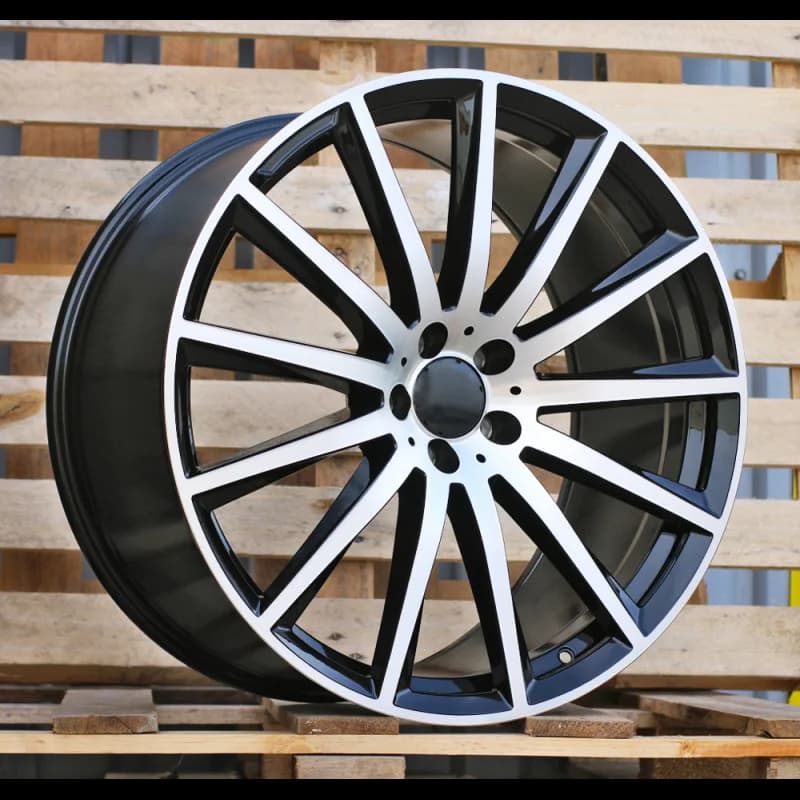 4 jantes 10.0 21 5x112 design mercedes fluotournage noir brillant