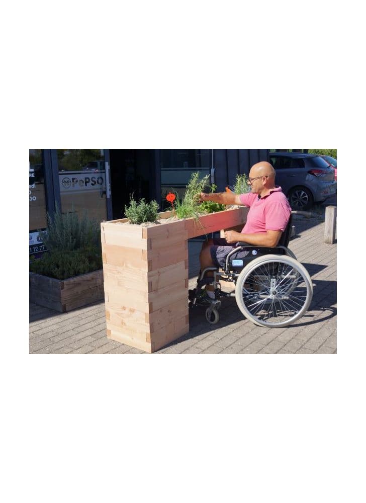 EVOLUTIK module de base - Carré Fantastik, carré potager- jardinière surélevé PMR. Fabriqué en France.