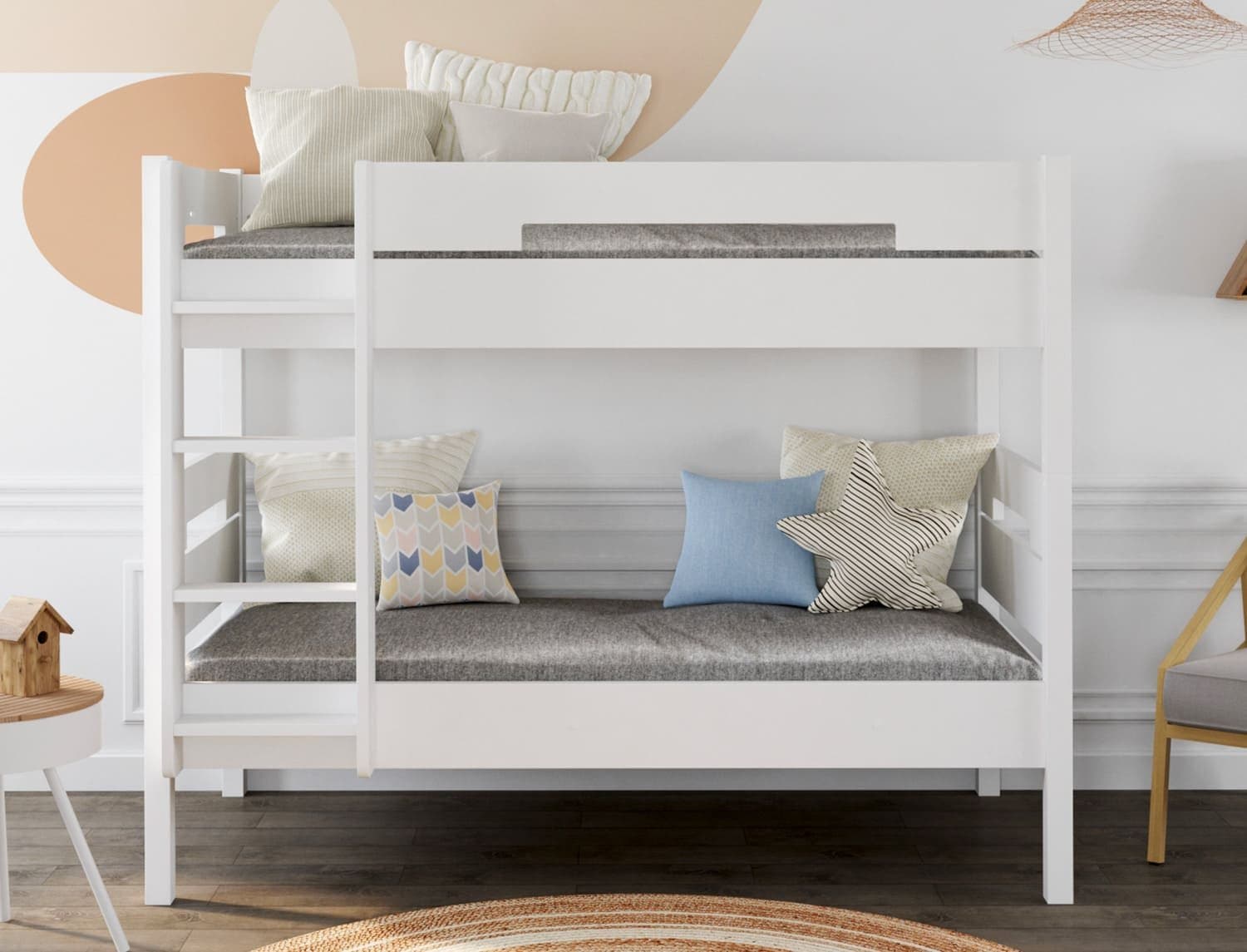 Lit superposé Blanc Milo 90x190 cm