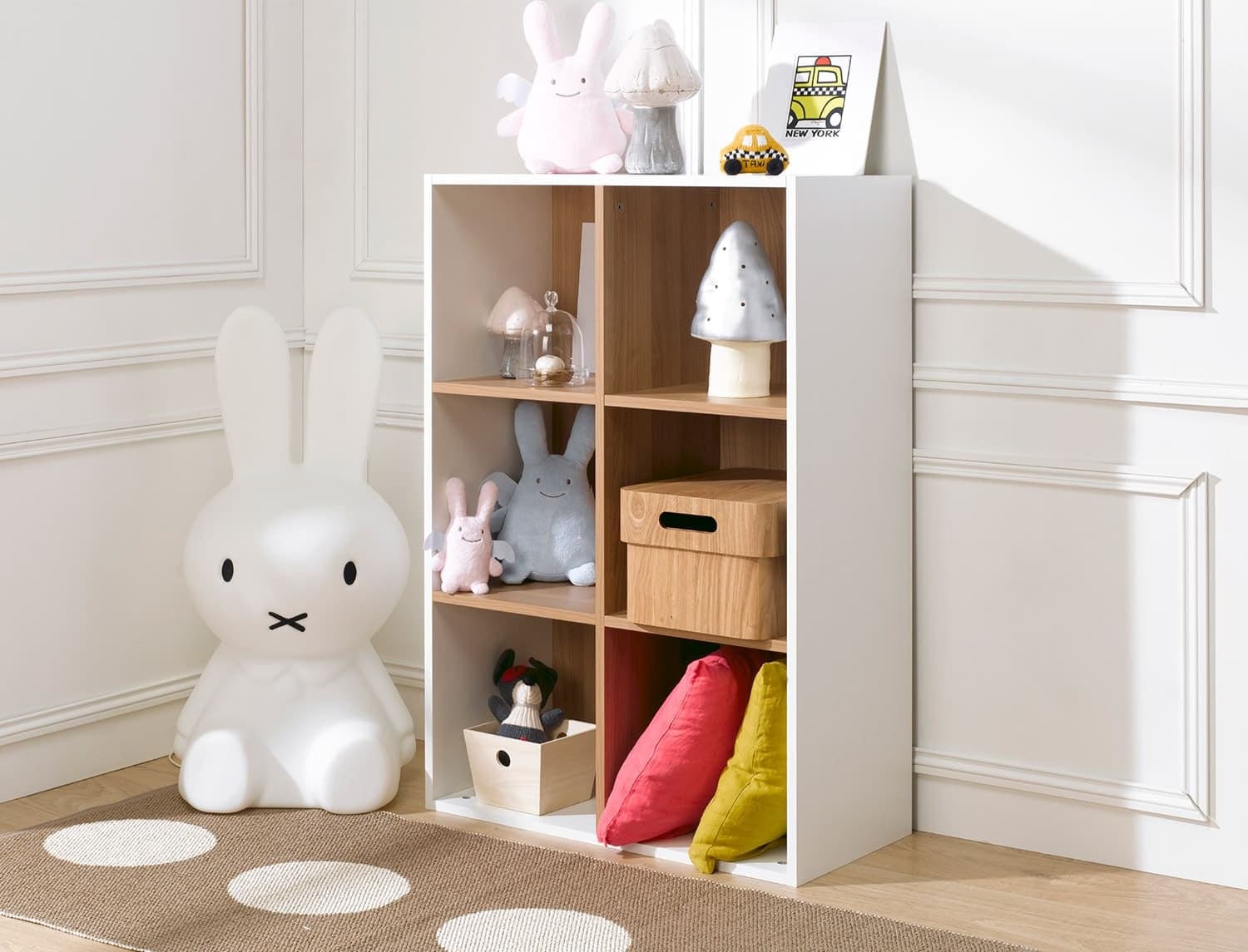 Cube de rangement 6 cases Blanc