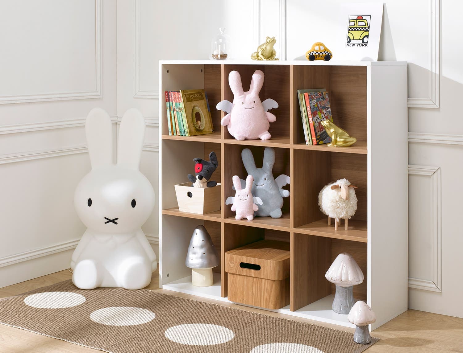 Cube de rangement 9 cases blanc