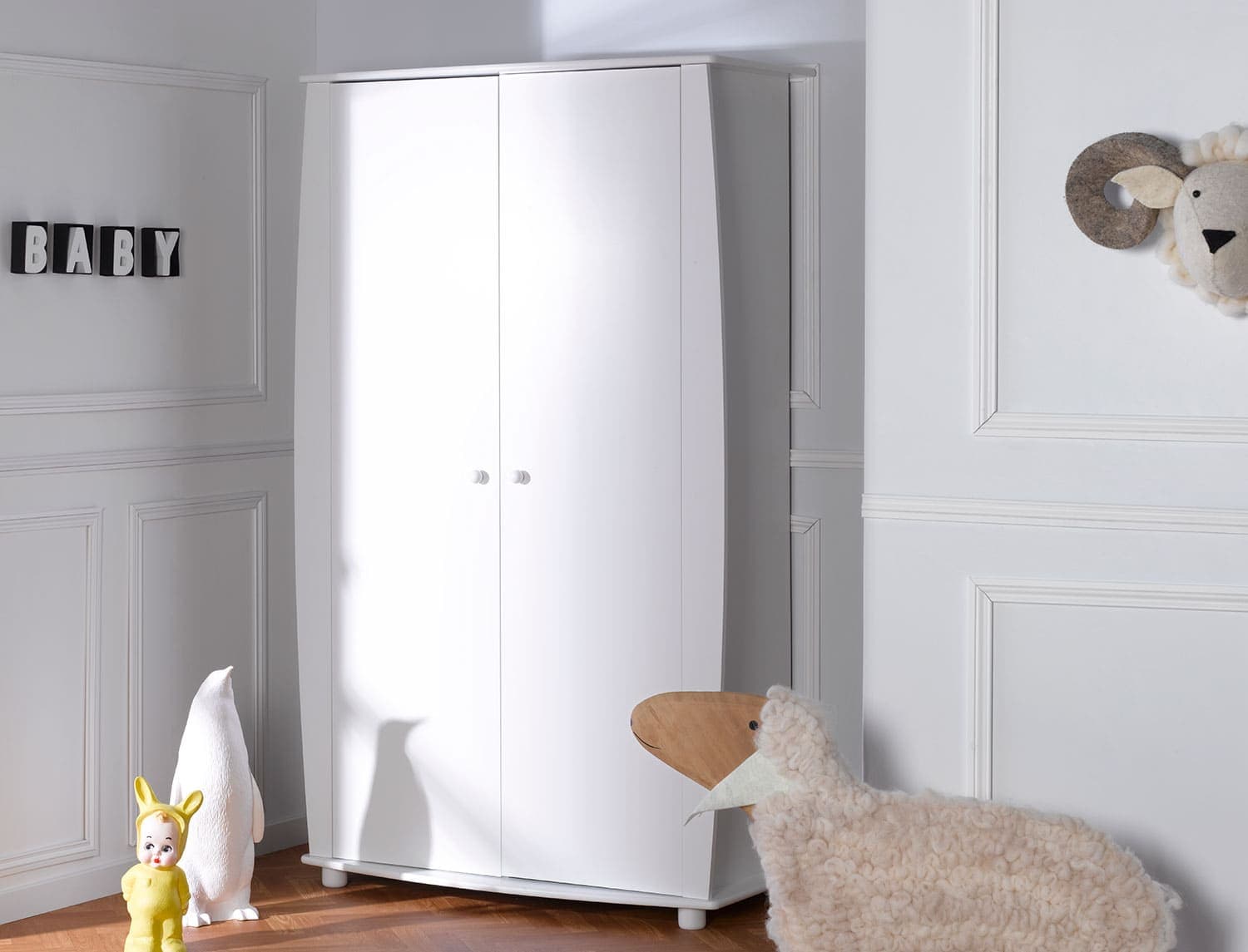Armoire bébé Médéa Blanc