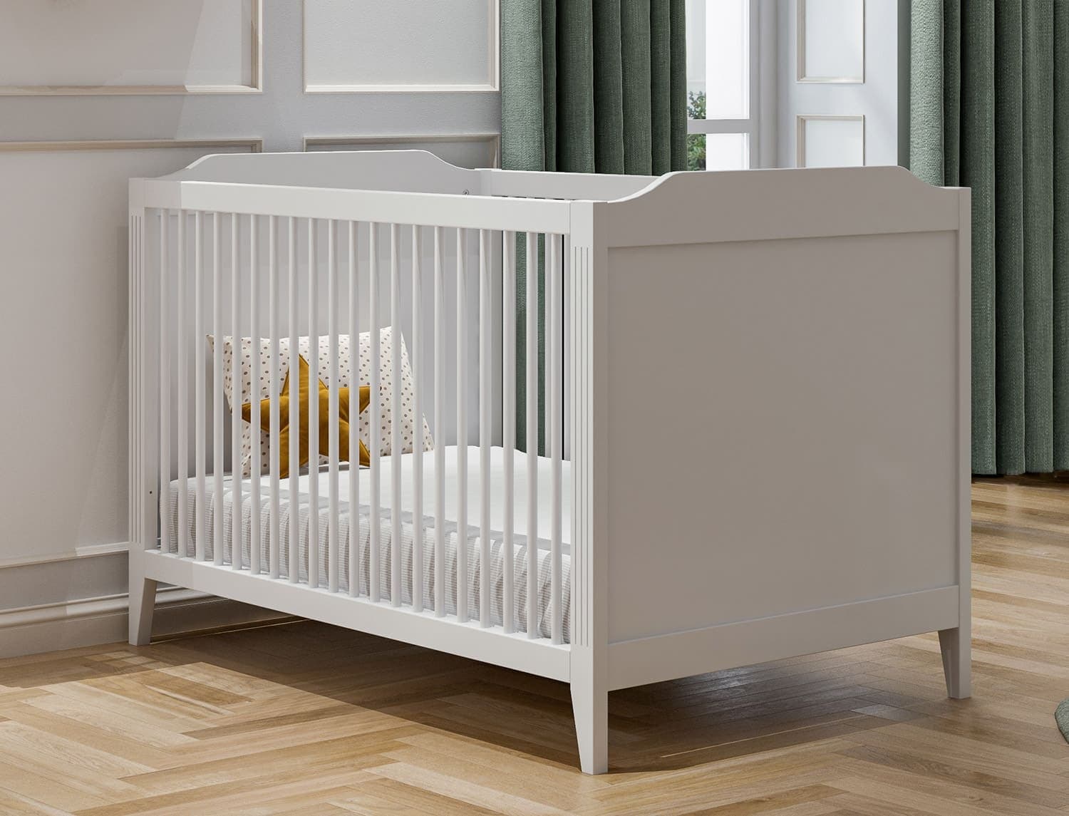 Lit bébé évolutif 70x140 Héritage Blanc