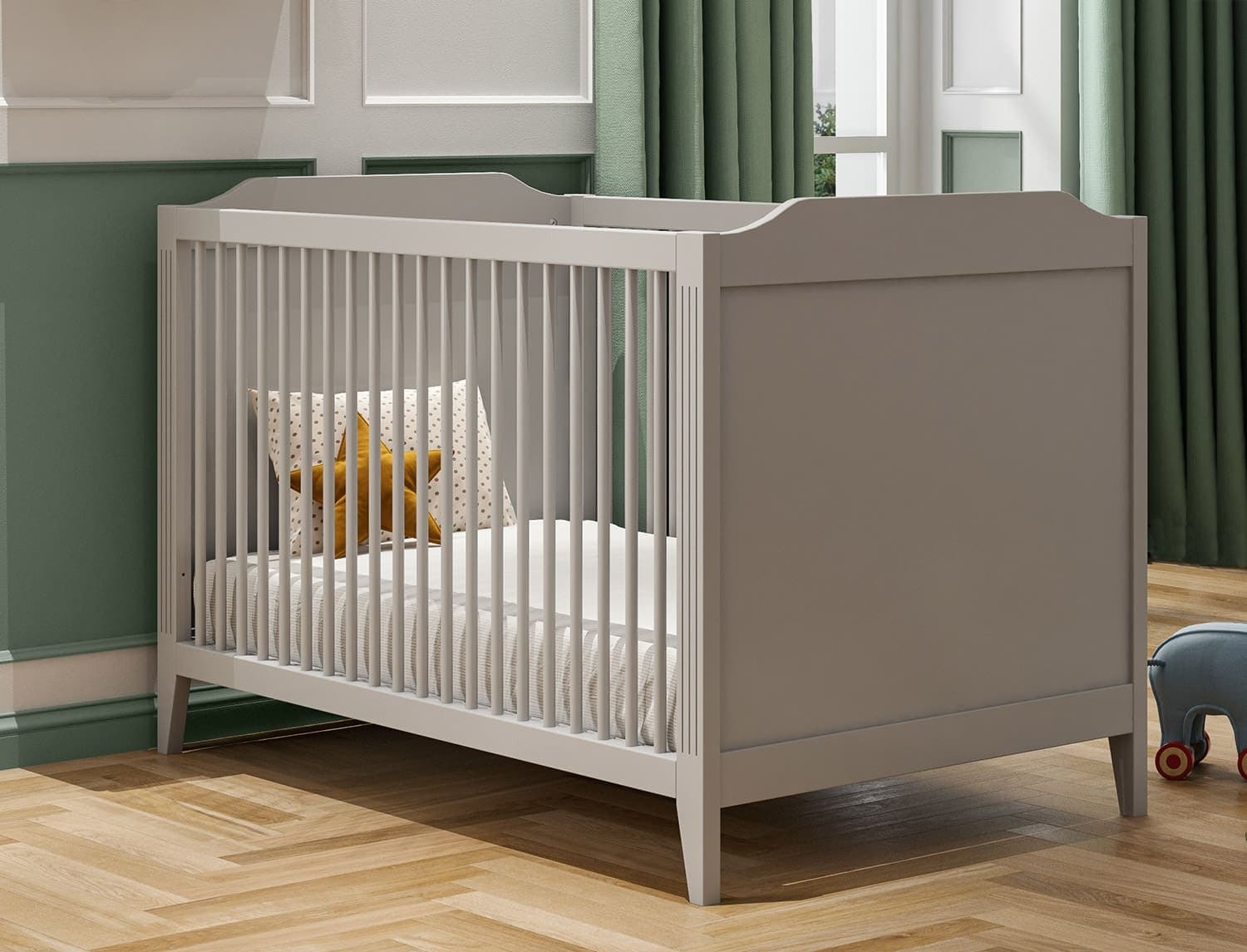 Lit bébé évolutif 70x140 Héritage Gris