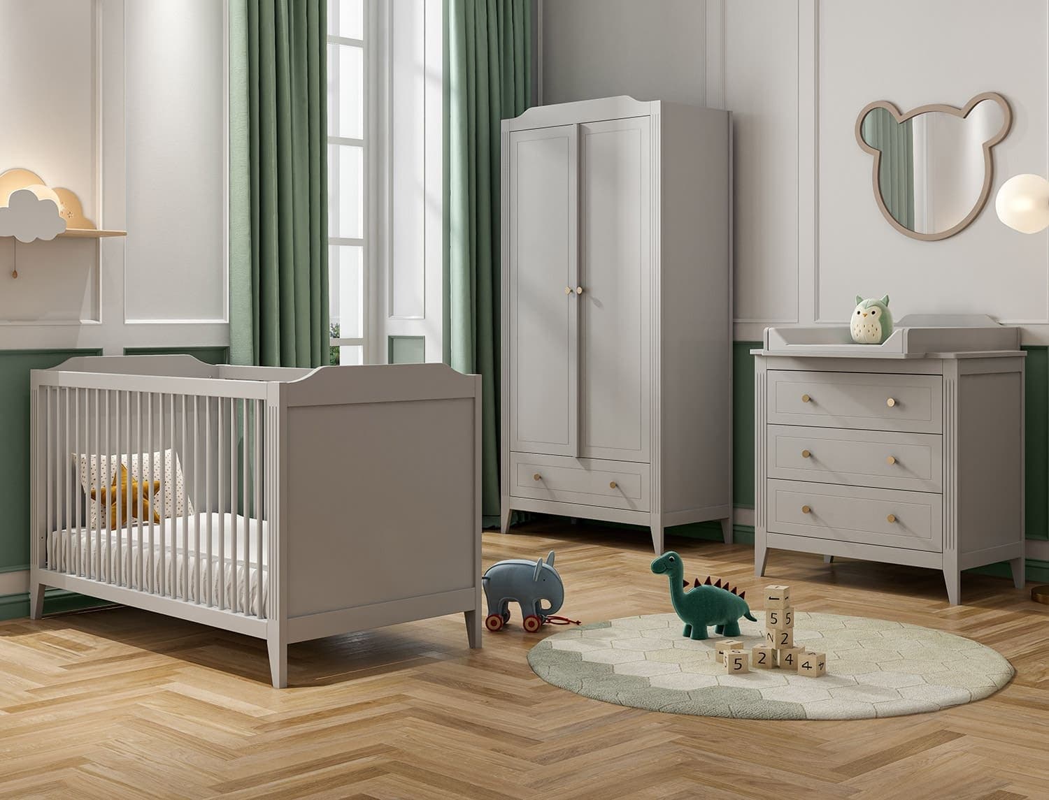 Chambre bébé complète Héritage Gris