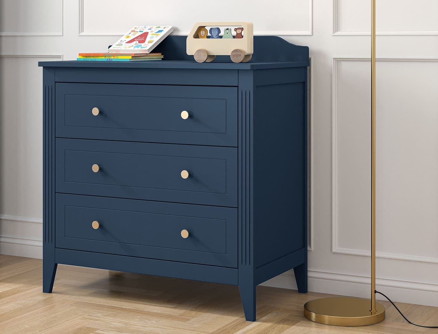 Commode 3 tiroirs Héritage Bleu Prestige