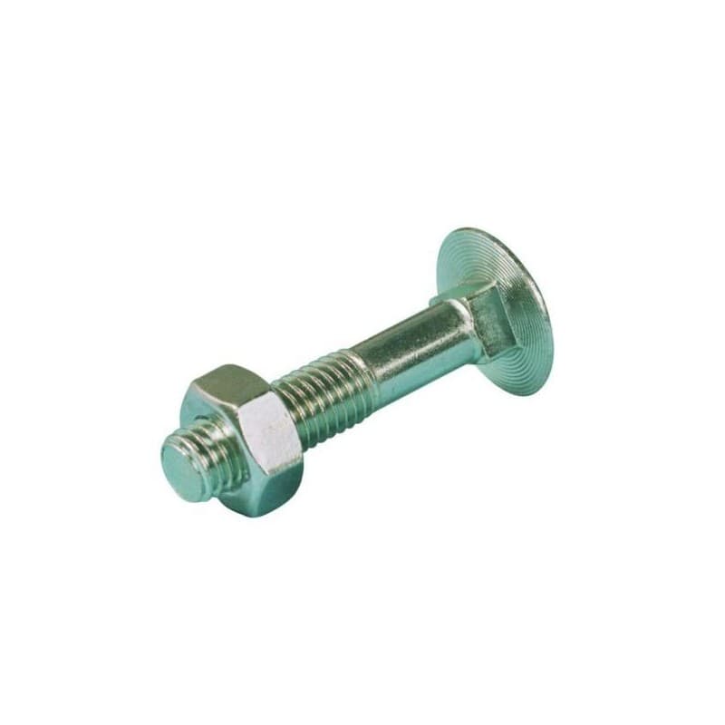 Boulon tête ronde collet carré - acier zingué (sachet) boulon tête ronde collet carré m8 x 60 mm boulon 60 mm tête ronde collet carré (japy) bois 8 mm