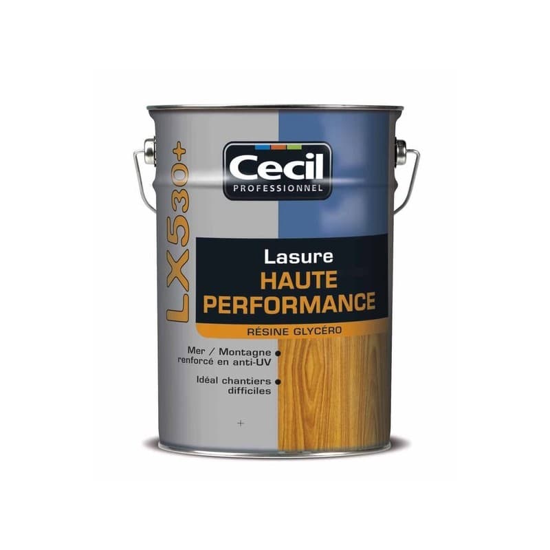 Lasure protection élevée lx530+ lasure protection élevée lx530+ chêne clair supports neufs ou sains boiseries alkyde courante 14 m²/l brosse/rouleau 0