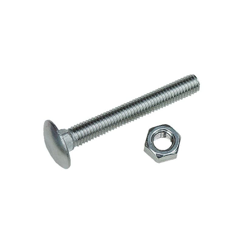 Boulon tête ronde collet carré - inox a2 (sachet) boulon tête ronde collet carré m6 x 70 mm - inox a2 boulon bois, bois sur métal, métal tête ronde co