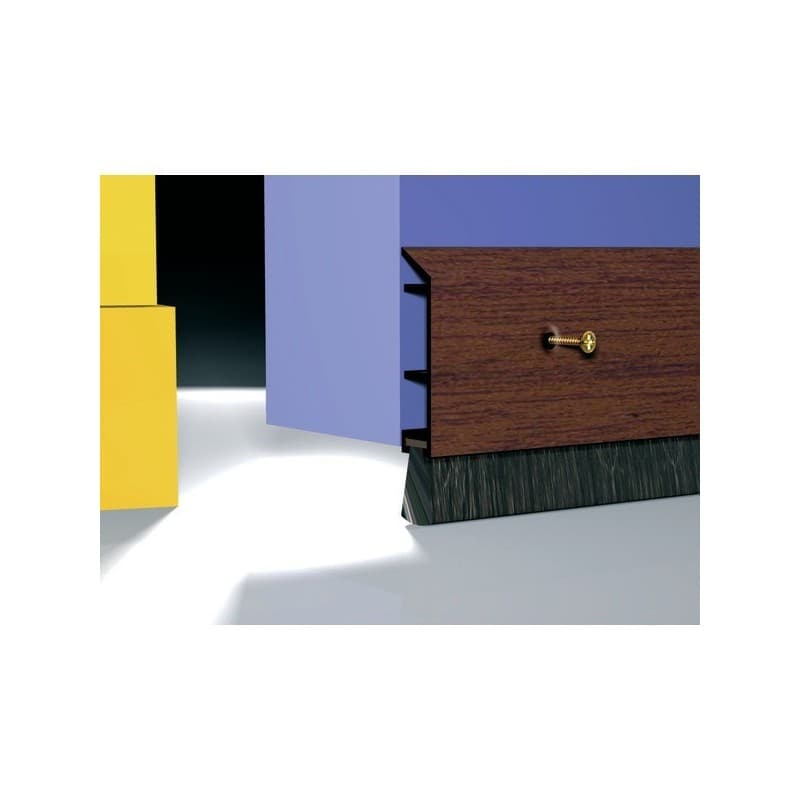 Bas de porte à brosse à visser ads-b / pds-b bas de porte à brosse à visser pds-b bois foncé 100 cm 1 pièce(s) - france calfeutrage