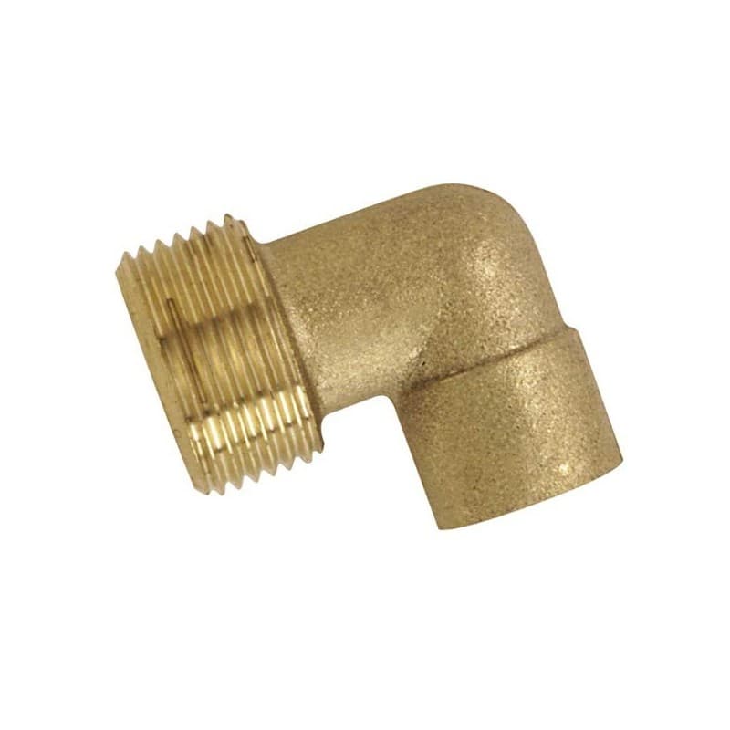 Coudes 90° à souder et visser - laiton coude laiton 90° à souder et à visser ø 14 m15/21 1 pièce(s) laiton 14 mm 15/21 (1/2") mâle 90° - boutte
