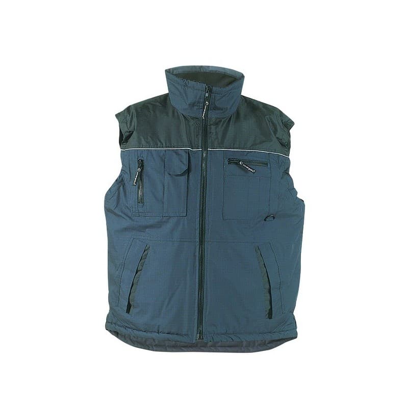 Gilet ripstop gilet ripstop marine/noir t2xl gilet polyester, polaire 200 - 300 g entre 4 et 6 2xl bleu 1 pièce(s) - coverguard euro protection