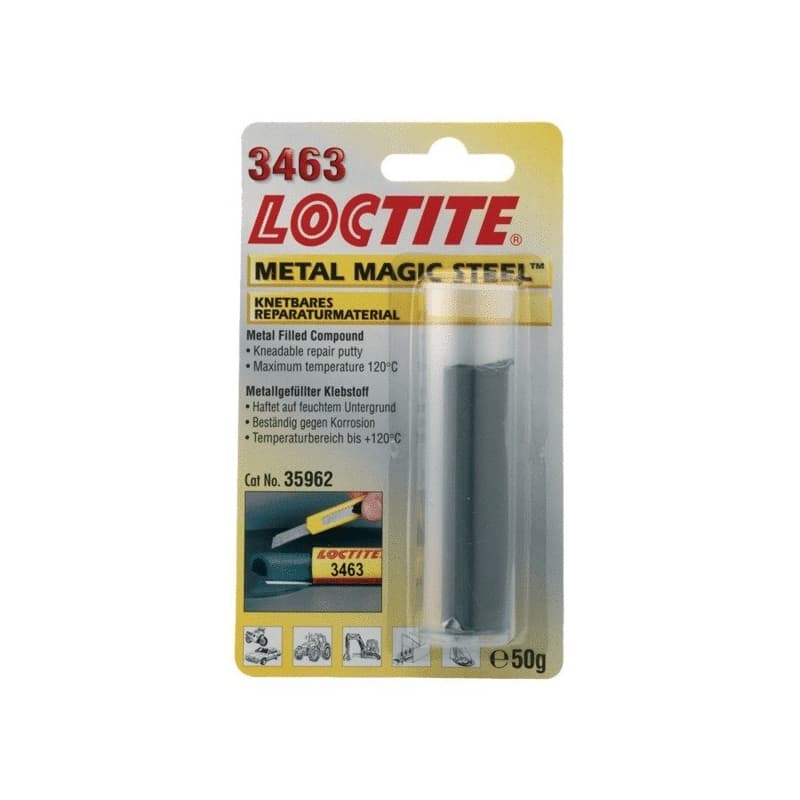Pâte de réparation loctite 3463 / pièces métalliques bâtonnet loctite® ea 3463 multi-supports plus de 10 minutes pâte epoxy manuelle sans charges 1 tu
