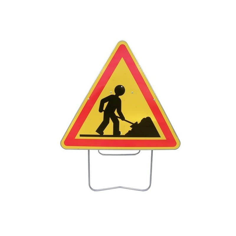 Panneau acier galvanisé ak triangle ak 1000 mm "chantier mobile" cl t1 1 pièce(s) - nadia