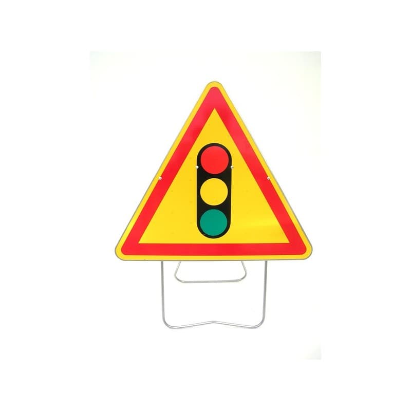 Panneau acier galvanisé ak triangle ak 1000 mm "feu tricolore" cl t1 1 pièce(s) - nadia