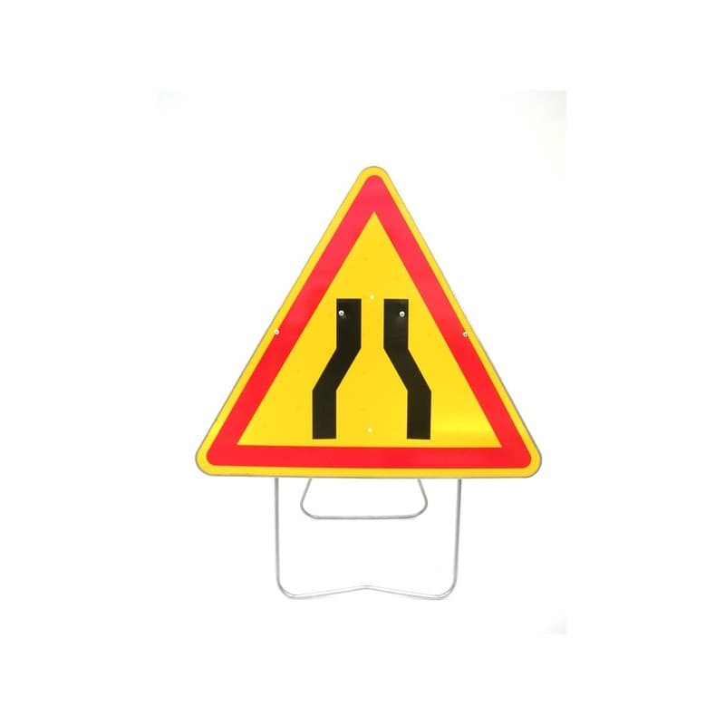 Panneau acier galvanisé ak triangle ak 1000 mm "chaussée rétrécie" cl t1 1 pièce(s) - nadia