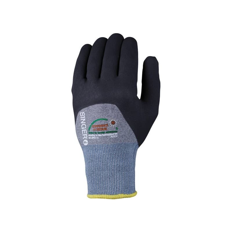 Gants polyamide enduit mousse de nitrile + picots agressions mécaniques oui 7 nitrile, nylon, polyamide gants polyamide enduit 3/4 mousse de nitrile e