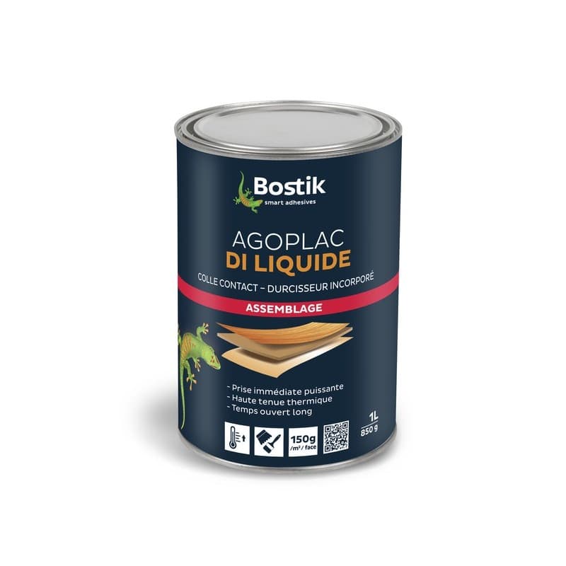 Colle agoplac di durcisseur incorporé / pose de stratifiés colle contact agoplac di liquide liquide immédiate (colle contact instantanée) néoprene cha