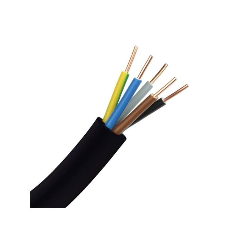 Câble d'installation - u1000 r2v 1 mètre(s) linéaire câble u1000 r2v 5g 1.5mm2 noir - debflex