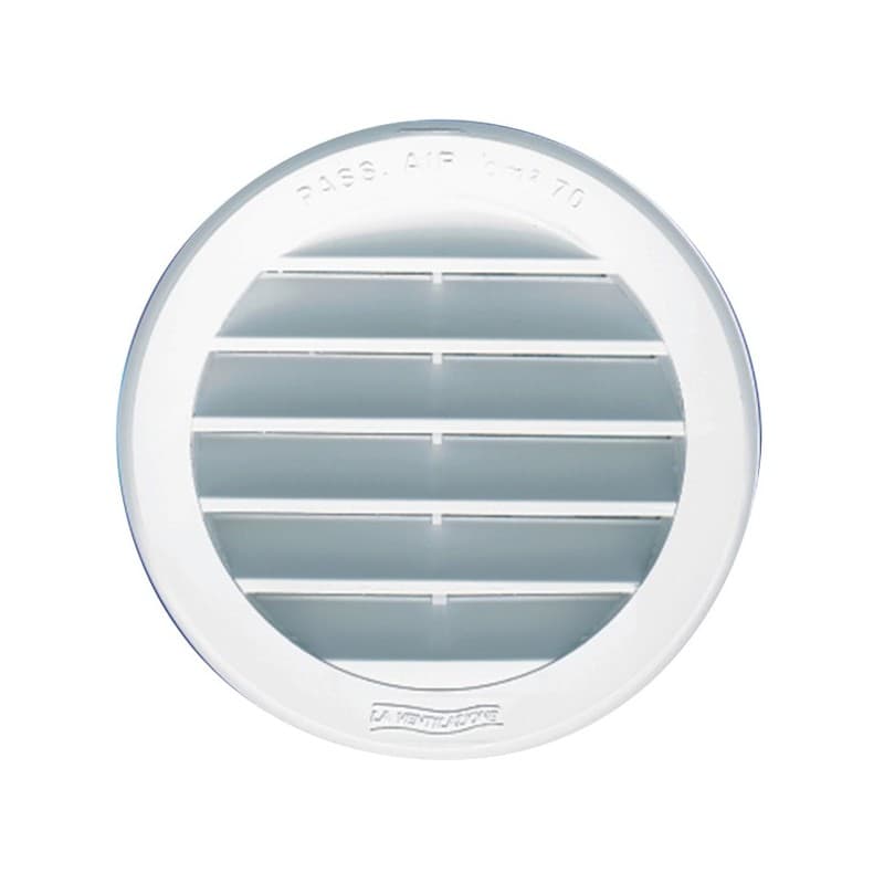 Grilles à encastrer grille ronde avec moustiq. 100 cm² ø 120 mm blanche 1 pièce(s) - autogyre