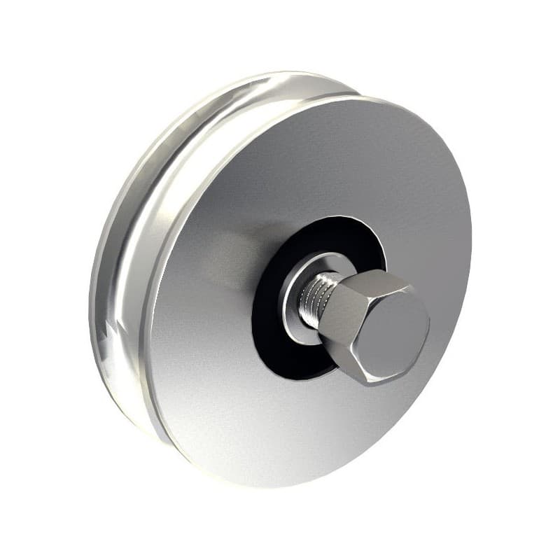 Galets acier gorge ronde ø 12 mm galet acier zingué ø 80 gorge ronde ø 12 200 kg 1 boîte(s) de 2 pièce(s) - mantion sas