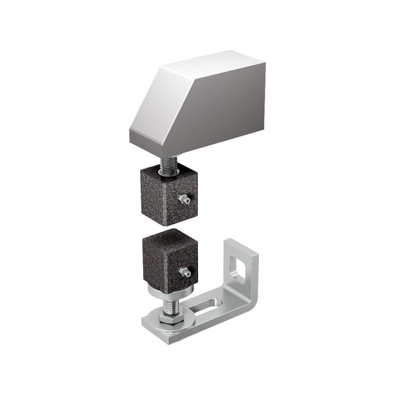 Pivots réglables avec pattes à visser pivot carré 35 x 35 à visser tube 40 x 40 1 pièce(s) - mantion sas