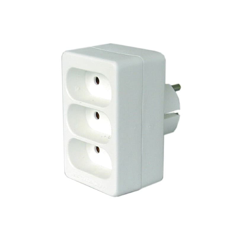 Multiprises triplites triplite 2p 6 a facade blanche 1 pièce(s) - debflex