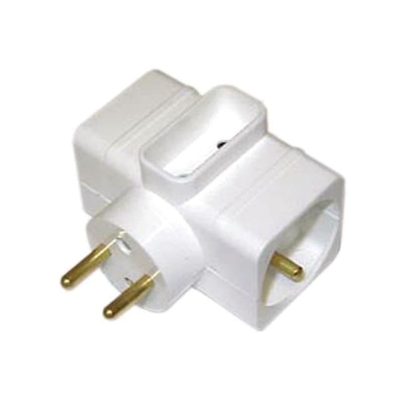 Multiprises triplites triplite 2p+2p+t 6 a blanche 1 pièce(s) - debflex