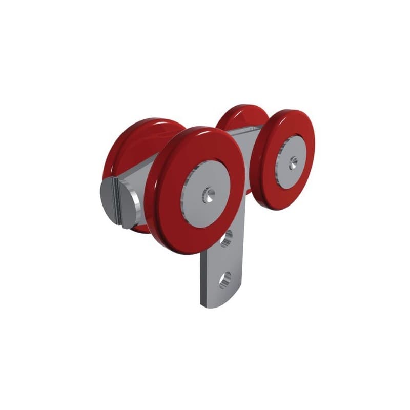 Chariots de manutention pour rail 3530 chariot 4 galets delrin / axe lisse rail 3530 1 pièce(s) - mantion sas