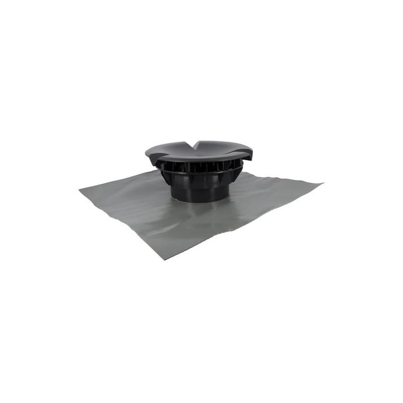 Chapeaux de ventilation de toiture chapeau aéraulique collerette ø160 mm anthracite 1 pièce(s) - nicoll