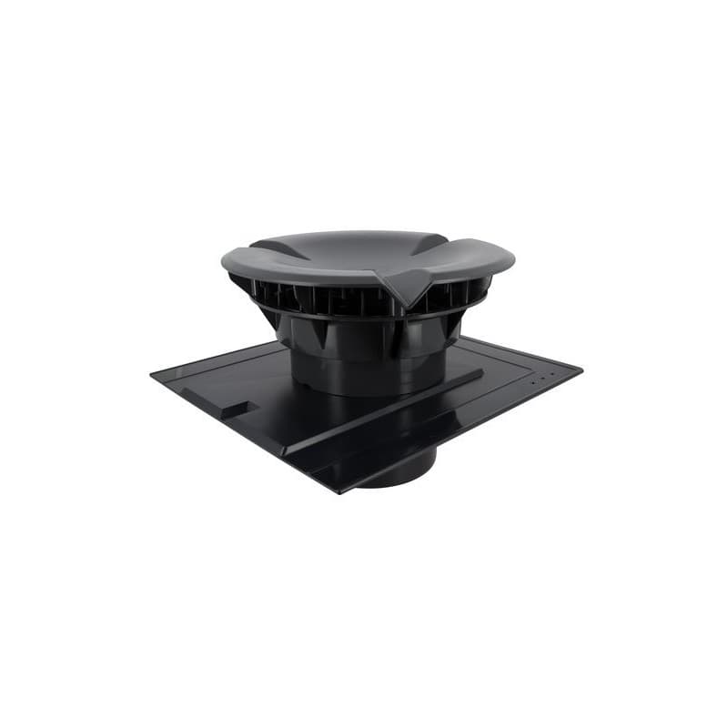 Chapeaux de ventilation de toiture chapeau aéraulique platine ardoise ø160 mm anthracite 1 pièce(s) - nicoll