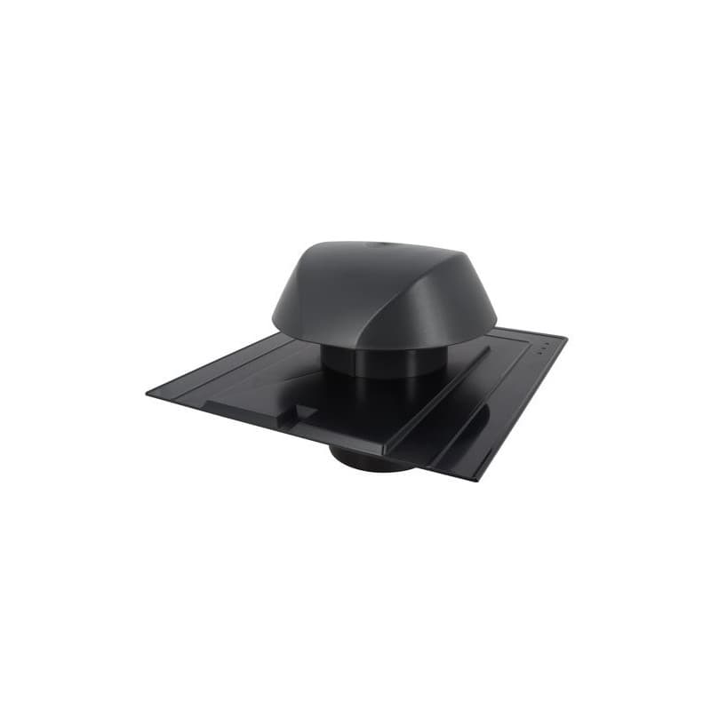 Chapeaux de ventilation de toiture chapeau aéraulique platine ardoise ø125 mm anthracite 1 pièce(s) - nicoll