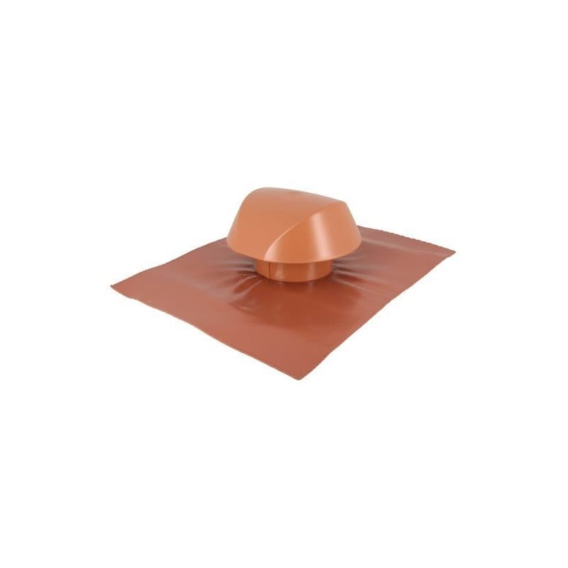 Chapeaux de ventilation de toiture chapeau de ventilation collerette étanche ø 100 terracotta 1 pièce(s) - nicoll