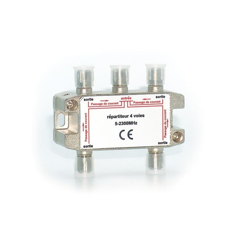 Répartiteurs blindés répartiteur blindé à connectique 4 voies f 1 pièce(s) - metronic