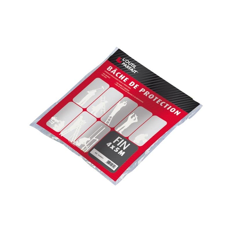 Bâches de protection type polyane bâche de protection fine 4 x 5 m 1 pièce(s) oui polyéthylène 0.22 m 0.25 m - l'outil parfait marquardt