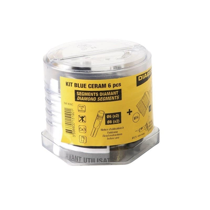 Kit blue ceram hexagonal kit blue ceram 1 coffret(s) de 6 pièce(s) carrelage et céramique 6 - 8 mm - diager