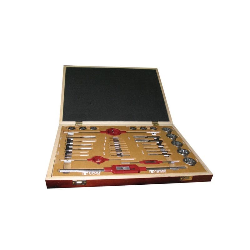 Coffrets mixtes tarauds-filières mallette bois tarauds filières - mtf 37 1 coffret(s) de 37 pièce(s) - tivoly