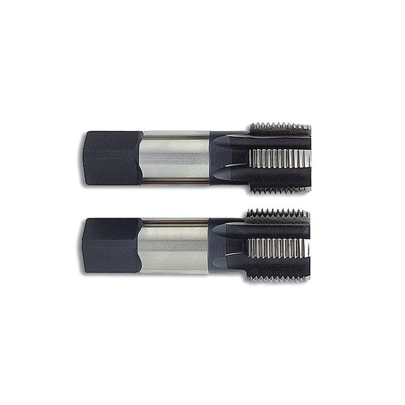 Jeu de 2 tarauds à main hss g taraud jeu main hss g 1/8 acier main 1 jeu(x) de 2 pièce(s) 1/8" mm 28 mm - tivoly