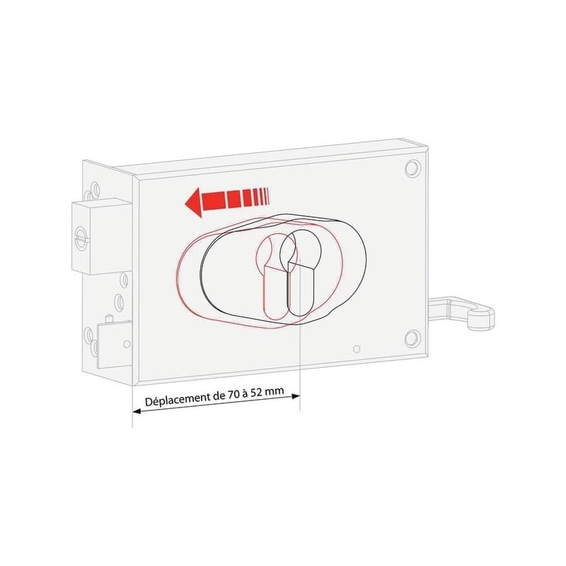 Serrures modulables nd10 gauche horizontal a tirage serr. appl. Ă barillet horizontale Ă tirage nd10 9770 gauche 1 piĂšce(s) - dom metalux