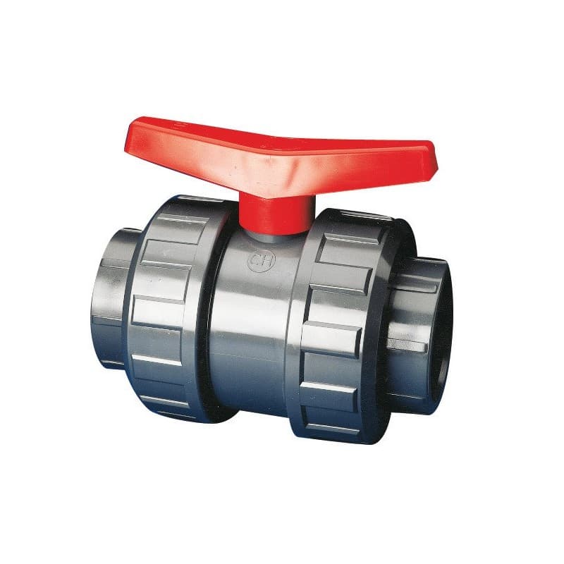 Vannes à sphère plastique femelle-femelle à visser vanne à sphère plastique à visser ff50x60 1 pièce(s) papillon femelle / femelle 50/60 (2") - somath