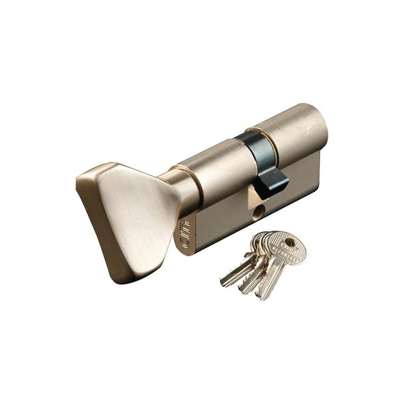 Cylindres 5 goupilles city 5g nickelé varié 30 x 40 mm cyl. bt city 5 g 30 x 40 mm varié laiton nickelé poli 3 clés 1 pièce(s) à bouton - iseo france