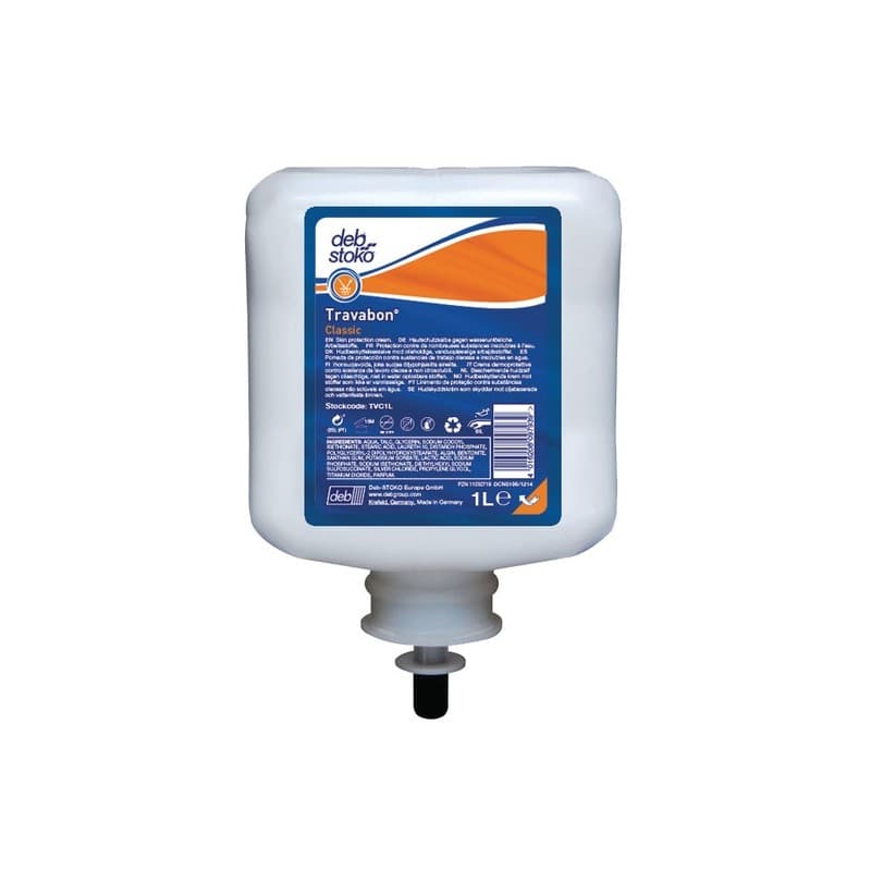 Crèmes de protection travabon classic crème travabon classic 1 cartouche(s) de 1 litre(s) cartouche rechargeable crème hydratante 1000 ml - sc johnson