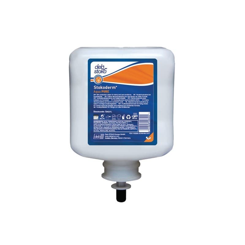 Crèmes de protection stokoderm aqua pure crème stokoderm aqua pure 1 cartouche(s) de 1 litre(s) cartouche rechargeable crème hydratante 1000 ml - sc j