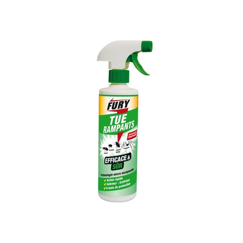 Insecticide tous rampants 500 ml insecticide tous rampants 1 vaporisateur(s) de 500 millilitre(s) intérieur et extérieur spray tous rampants - fury