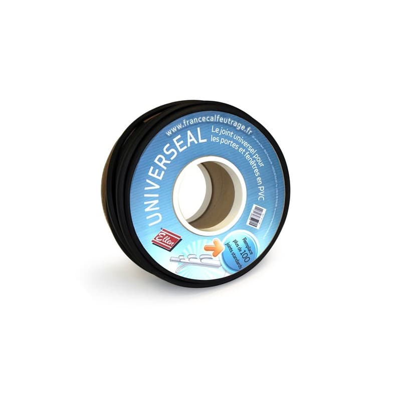 Joint de rénovation universeal plus spécial pvc joint d'étanchéité universeal + pvc noir 1 rouleau(x) de 25 mètre(s) linéaire - france calfeutrage