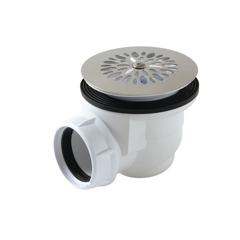 Bondes plastiques pour receveur de douche - perçage 60 mm bonde ø 60 mm grès à visser/à coller 1 pièce(s) inox, plastique - nicoll